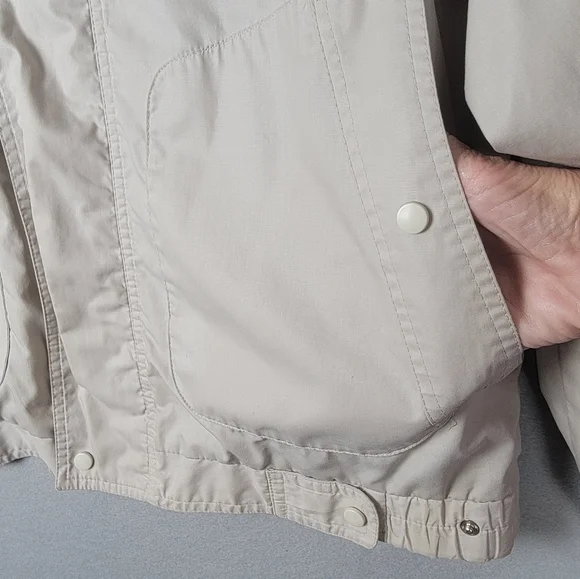 Members Only Vintage Coat‎ W/ Hidden Zip Rain Hood Size (40) Medium Vented Tan - Picture 3 of 11